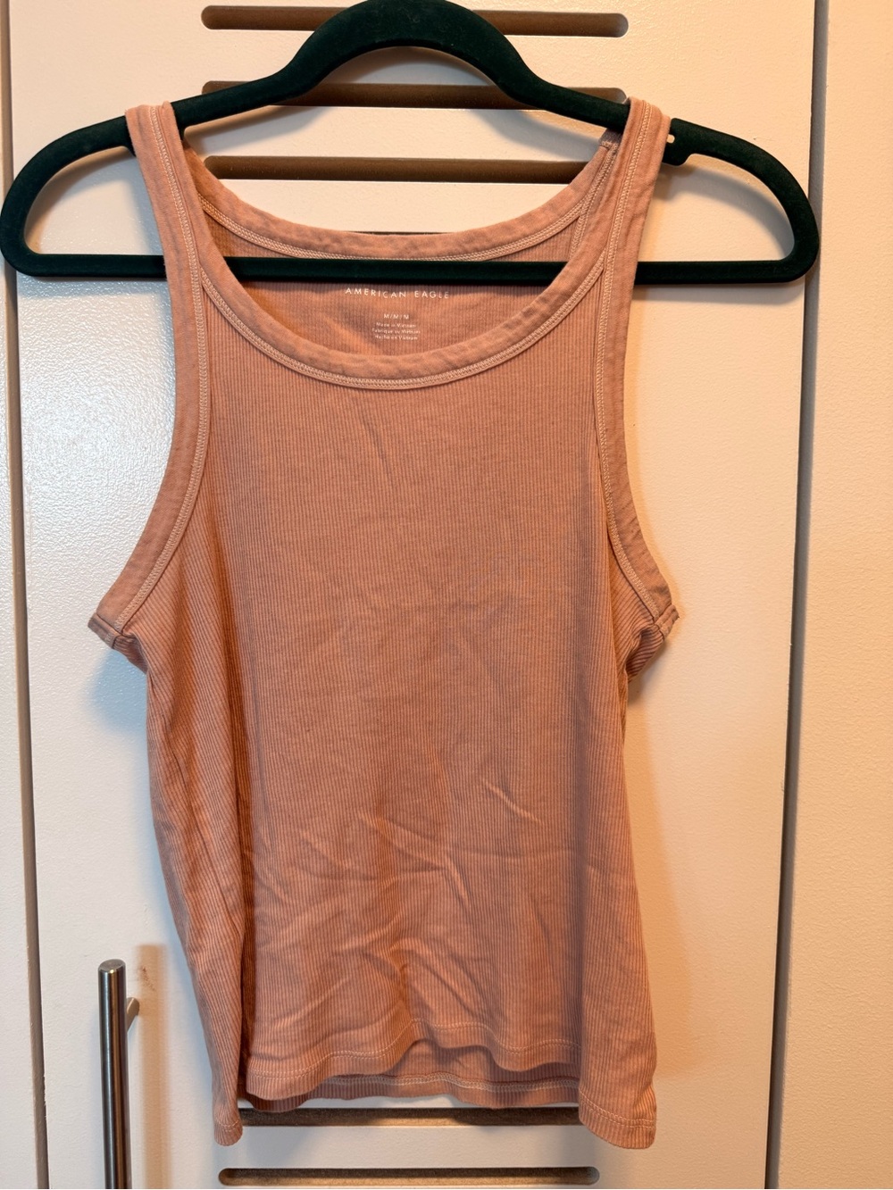 NWOT American Eagle Outfitters Ribbed Tank Top, Size Medium in Light Pink
